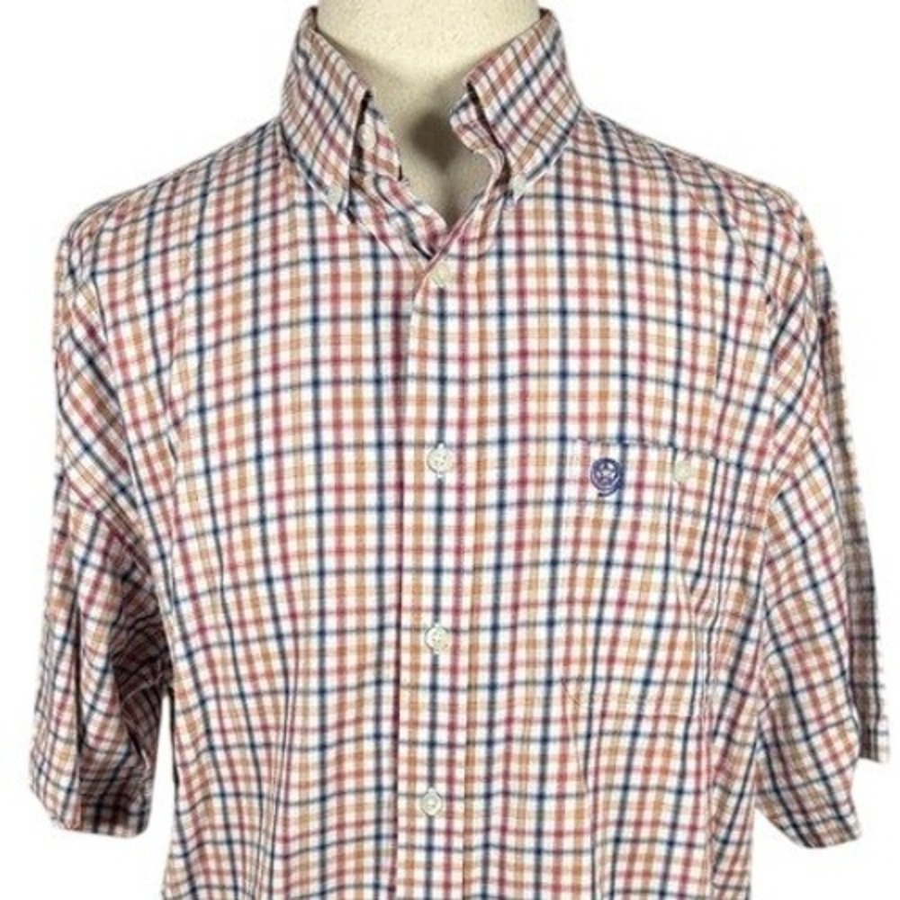 Wrangler Cowboy‎ Cut Mens XXL Plaid Short Sleeve Button Down Shirt MGS045A Multi